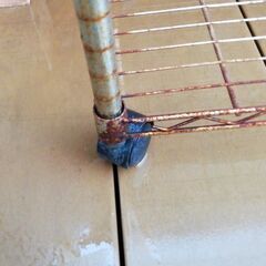 解体ハンマー購入しました。屋外使用　ニトリ　スチールラックCUSTOM幅115センチ2段クロームの画像