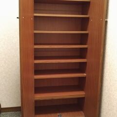 戸棚（木製、9段、幅60cm×高144cm×奥行33cm）【予約品】の画像