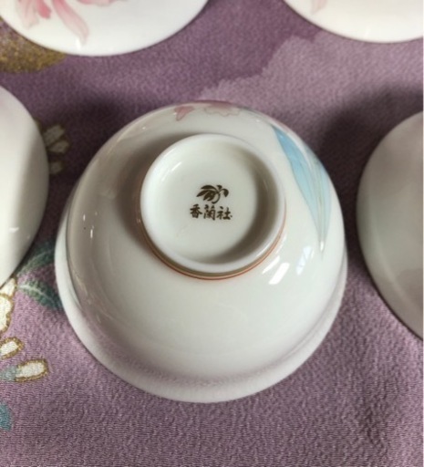 香蘭社　カトレア　湯呑み　5客　新品