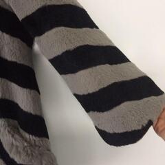 moussyマウジーボーダーヘリンボーンリアルファー毛皮コートの画像