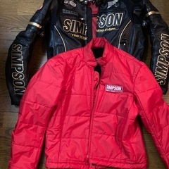 シンプソン　合皮ライダースジャケット　メンズMサイズの画像