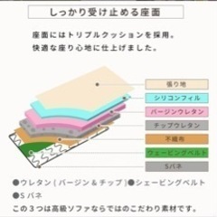 三人掛け　ローソファ　ブラウン色の画像