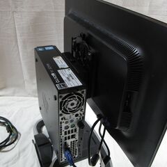 （値下げしました）モニター付き 省スペース HP Compaq 8200 USDT ★ Core i5-2500S/新品SSD256GB/メモリ8GB/Win 11/Office2021Proの画像