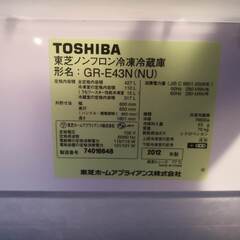 427L TOSHIBA 冷蔵庫 2012 model GR-E43N(NU)の画像