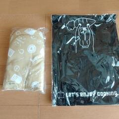 JRA エプロン(おがわじゅりイラスト)、鍋つかみ　非売品、未開封