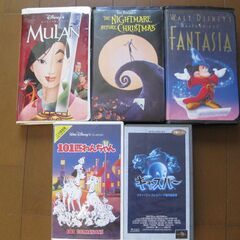 VHS　Disney video in English お子様用漫画ビデオ　ディズニー映画他　5本まとめて♪の画像