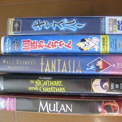 VHS　Disney video in English お子様用漫画ビデオ　ディズニー映画他　5本まとめて♪の画像