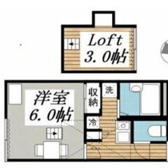 ★ロフト付きアパート　敷金礼金なしゼロゼロ物件　仲介手数料無料！...