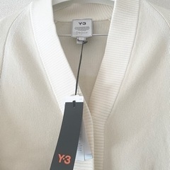 完売品ビッグロゴ【新品未使用袋付き】Y-3 adidas ニットカーディガン　ホワイトの画像