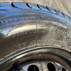 鉄ホイール付きスタッドレスタイヤ　185/70R14  の画像