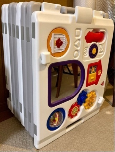 ベビーサークル　日本育児　ミュージカルキッズランドDX グレー