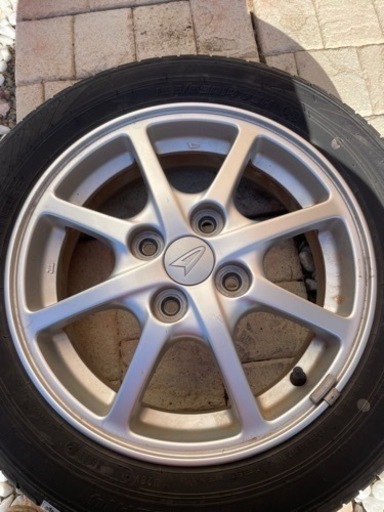 取引中　夏タイヤ　ダイハツ純正アルミホイール付き　155/65R14