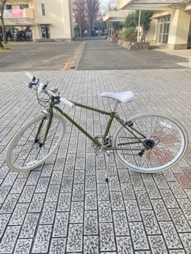 クロスバイク　ホワイトグリーン