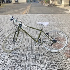クロスバイク　ホワイトグリーン