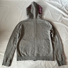 X-girl エックスガール　パーカー　サイズ2 M グレー　フルジップ　ビッグロゴ　長袖の画像