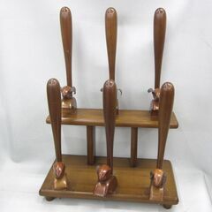 ニチハン 2段 スリッパラック 犬 スタンド スリッパ立て 昭和レトロ 幅32×高さ43㎝ ブナ材 札幌 北20条店の画像