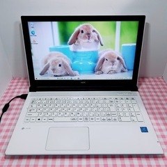 A-10/美品光沢PC/白くてかわいいNECノートパソコン