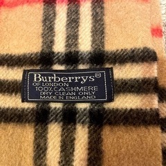 【500円】バーバリー カシミアマフラーの画像