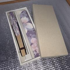 扇子　うちわ　センス　パープル　花柄　21cmの画像