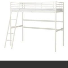 IKEA ロフトベッド　SVARTA  ハシゴ　ホワイト　