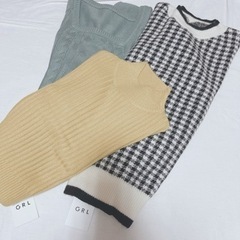 新品未使用♡GRLニット3点セットの画像