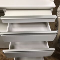 松田家具製　９０レンジボード　フライズ　おしゃれ　キッチンボード　ソフトクローズ　日本製　ホワイト　貝塚市　二色浜