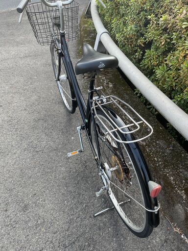 リサイクルショップどりーむ鹿大前店　No５９７　エコNo１５３７２X　自転車　ママチャリ　27インチ　黒　ギア切替付き♪　LEDオートライト付き♪　大人気♪