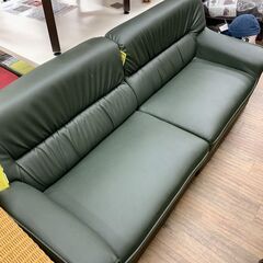 ソファー 2人掛けソファー 緑 2分割
