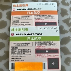 JAL株主割引券　番号通知可