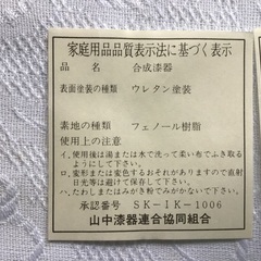 合成色漆器　サラダ鉢の画像