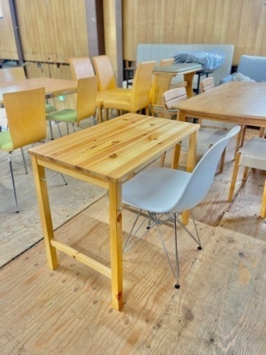 激安‼️ 無印良品 パイン材テーブル 折りたたみ式 良品計画➕椅子付き