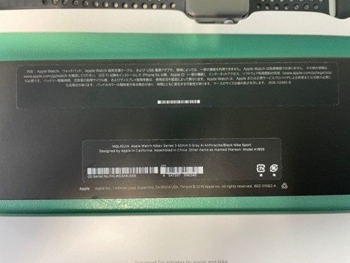 ■訳あり特価■ 正規品 Apple Watch NIKE＋series3 42mm スペースグレイ MQL42J/A GPSモデル
