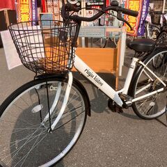 27インチ 自転車 シティサイクル ママチャリ ホワイト No.364 ※現金