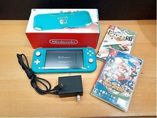 札幌【任天堂 Switch lite ターコイズ】ソフト2本付 HDH-001 世界のアソビ大全51 実況パワフルプロ野球(2019) スイッチ ライト ゲーム 本郷通店