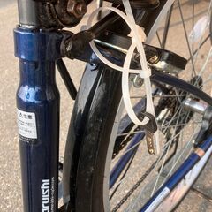 27インチ 自転車 6段変速 シティサイクル ママチャリ ネイビー系 No.349 ※現金、クレジット、スマホ決済対応※の画像