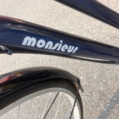 27インチ 自転車 6段変速 シティサイクル ママチャリ ネイビー系 No.349 ※現金、クレジット、スマホ決済対応※の画像