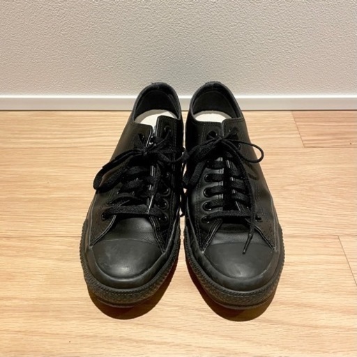 コンバース LEATHER ALL STAR US OX ブラックモノクローム