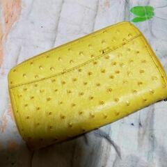オーストリッチ風　ダブルファスナー長財布