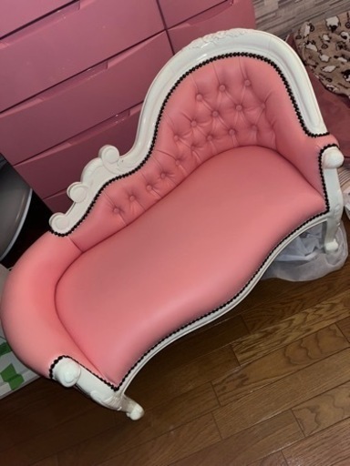 ロココ調 姫系 白家具 ピンク ソファ