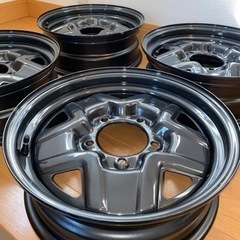ハ*ツ様 ジムニー新車外し　鉄ちんホイール　4本 ジムニーJB64Wスチールホイール4本 新車外し(センターキャップなし)