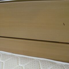 R422 NITORI シングルベッド、マットレス付、幅98cm USEDの画像