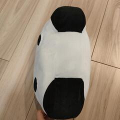 お買いものパンダ　顔型クッションの画像