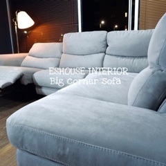 ☑️ヤフ売約済　東京インテリア25万超極上電動リクライニング大型コーナーソファーの画像