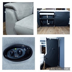 ☑️ヤフ売約済　東京インテリア25万超極上電動リクライニング大型コーナーソファーの画像