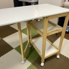 キッチン サブ調理台 キャスター付きの画像