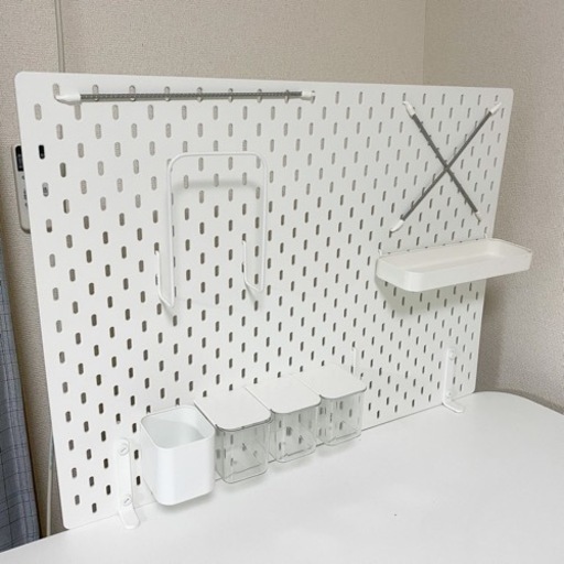 【お渡し済み】IKEA BEKANT コーナーデスク 電動昇降式 白 収納付き