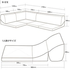 ローソファー IMONIAセット タスクブルーの画像