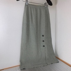 スカート　レディース　ウエスト64-91　丈80　グレーの画像