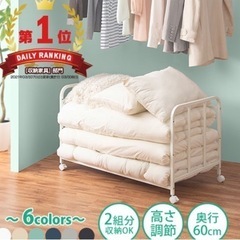 ほぼ未使用　布団収納ラック　押入れラックの画像