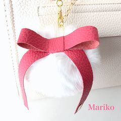 縫わないレザークラフト★＜レザクラージュ＞『ファーバッグチャーム講座』＜ハンドメイド初心者の方歓迎します♪＞の画像